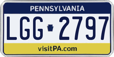 PA license plate LGG2797