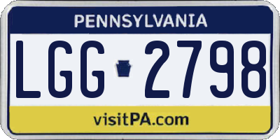 PA license plate LGG2798
