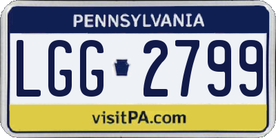 PA license plate LGG2799