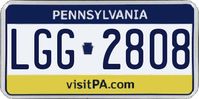 PA license plate LGG2808