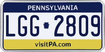 PA license plate LGG2809