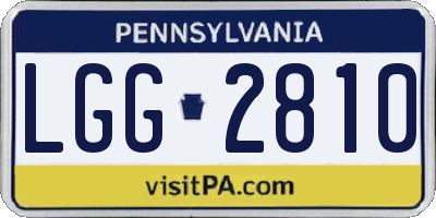 PA license plate LGG2810