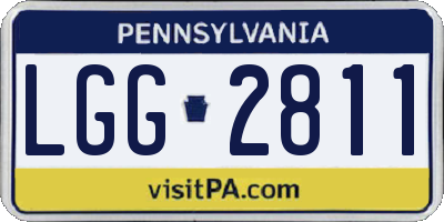 PA license plate LGG2811