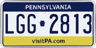 PA license plate LGG2813