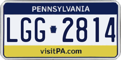 PA license plate LGG2814