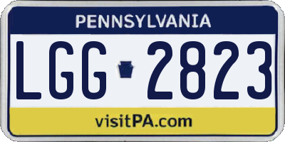 PA license plate LGG2823