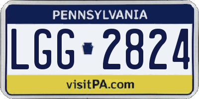 PA license plate LGG2824