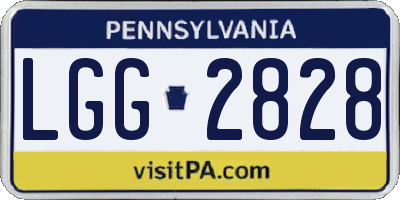 PA license plate LGG2828