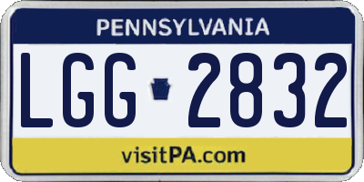 PA license plate LGG2832