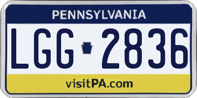 PA license plate LGG2836