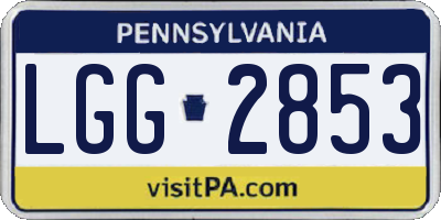 PA license plate LGG2853