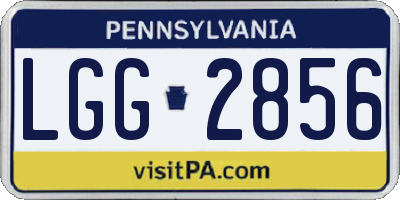 PA license plate LGG2856