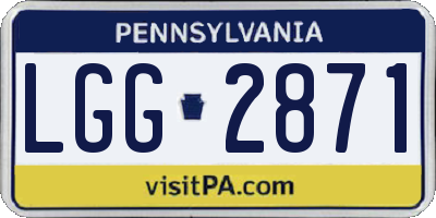 PA license plate LGG2871