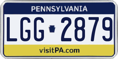 PA license plate LGG2879
