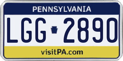 PA license plate LGG2890