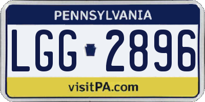 PA license plate LGG2896