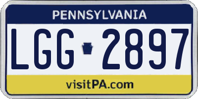 PA license plate LGG2897