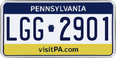 PA license plate LGG2901