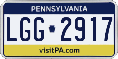 PA license plate LGG2917
