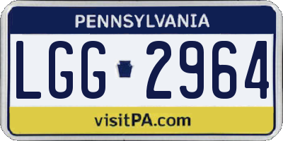 PA license plate LGG2964