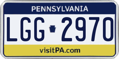 PA license plate LGG2970
