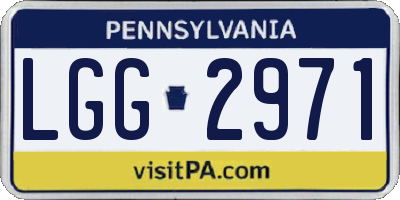 PA license plate LGG2971