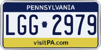 PA license plate LGG2979