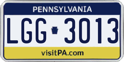 PA license plate LGG3013