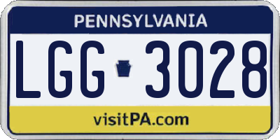 PA license plate LGG3028