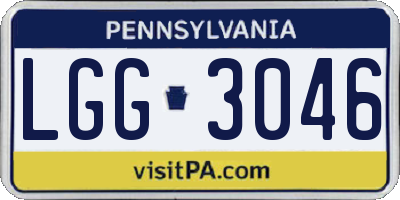 PA license plate LGG3046