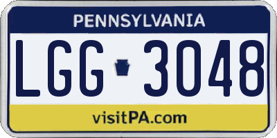 PA license plate LGG3048