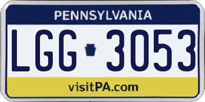 PA license plate LGG3053