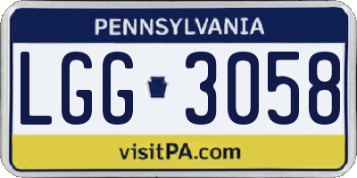 PA license plate LGG3058
