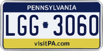 PA license plate LGG3060