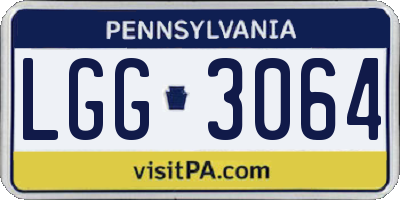 PA license plate LGG3064