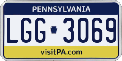 PA license plate LGG3069