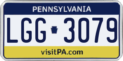 PA license plate LGG3079