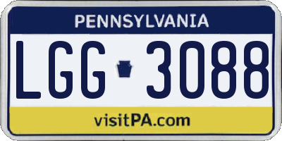PA license plate LGG3088