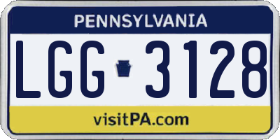 PA license plate LGG3128