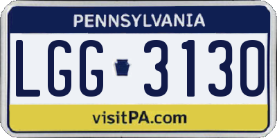 PA license plate LGG3130