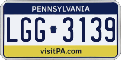 PA license plate LGG3139