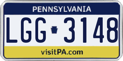 PA license plate LGG3148