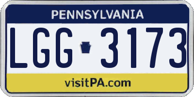 PA license plate LGG3173