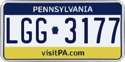 PA license plate LGG3177
