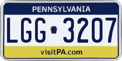 PA license plate LGG3207