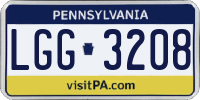 PA license plate LGG3208