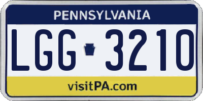 PA license plate LGG3210
