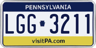 PA license plate LGG3211