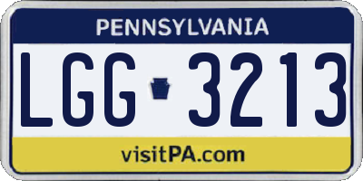 PA license plate LGG3213