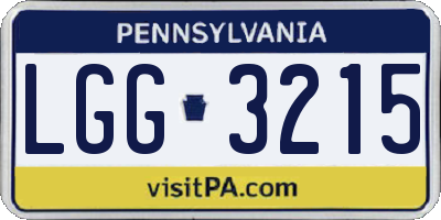 PA license plate LGG3215